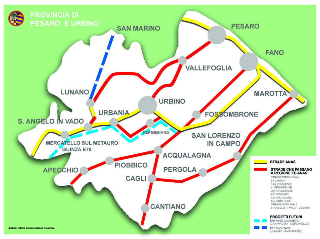 La Provincia di Pesaro Urbino ridisegna la viabilità