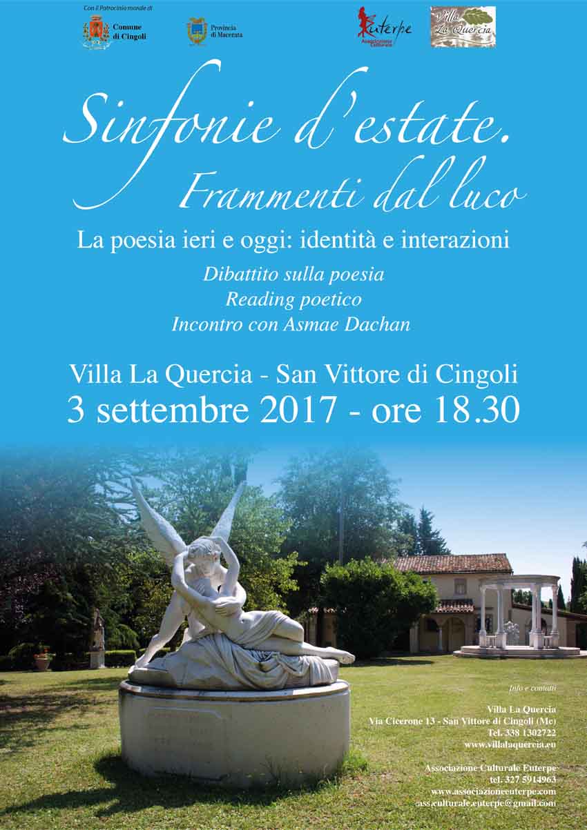 Sinfonie d’estate – La poesia ieri e oggi: identità e interazioni a Villa La Quercia di Cingoli