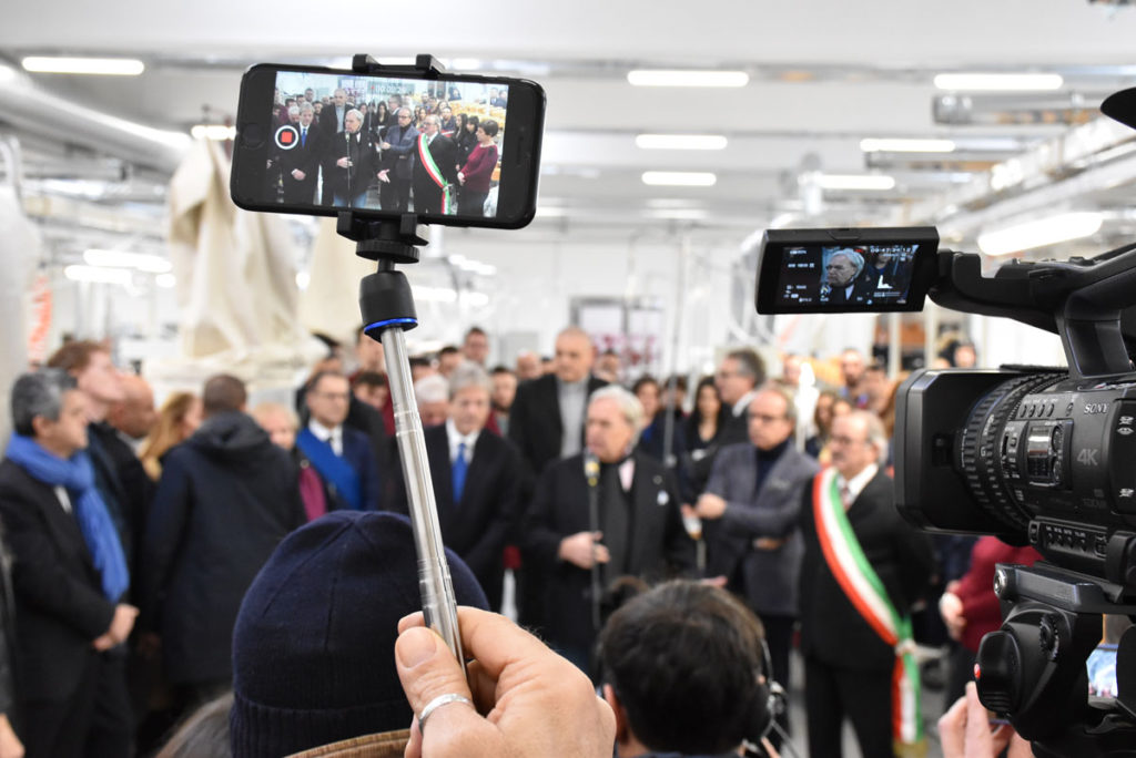 Inaugurata ad Arquata del Tronto dal presidente Gentiloni la nuova fabbrica della Tod's