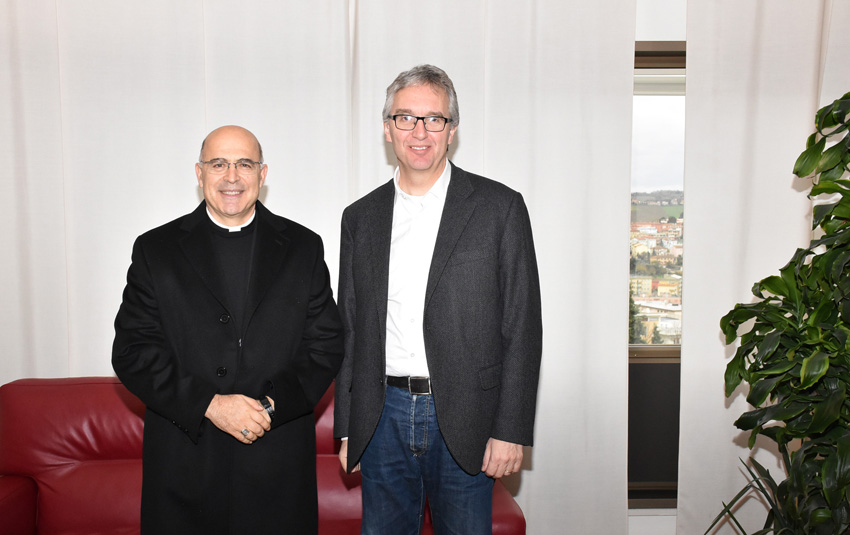 Il nuovo arcivescovo di Ancona – Osimo, monsignor Angelo Spina, in visita in Regione