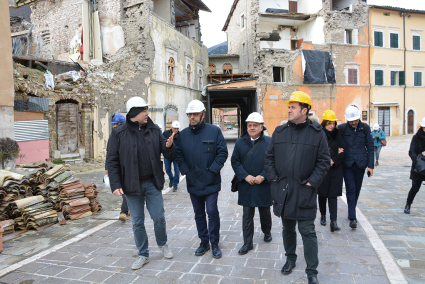 I presidenti di Marche, Umbria e Friuli nelle aree terremotate dell’Alto Nera