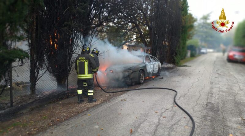 Un’auto ed un capanno distrutti dalle fiamme, in salvo due cani e due tartarughe