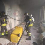 In fiamme ad Ascoli Piceno un edificio scolastico abbandonato